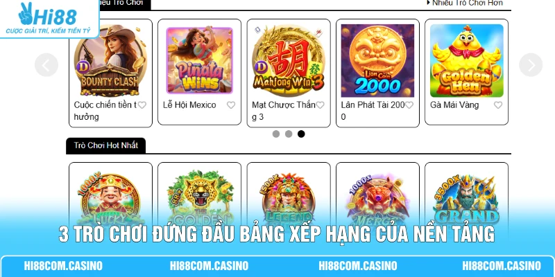 NS Điện Tử Với 300+ Game Nổ Hũ Và Hành Trình Phát Triển 3 3 trò chơi đứng đầu bảng xếp hạng của nền tảng