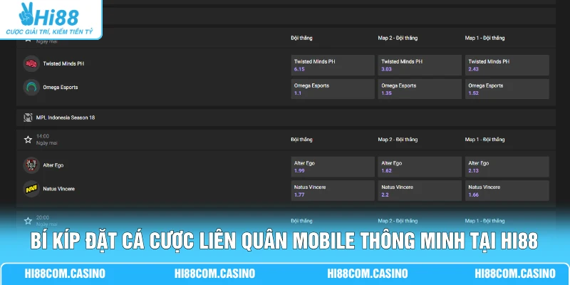 Cá Cược Liên Quân Mobile Với 3 Loại Hình Kèo Hot Nhất 3 Bí kíp đặt cá cược Liên Quân Mobile thông minh tại Hi88