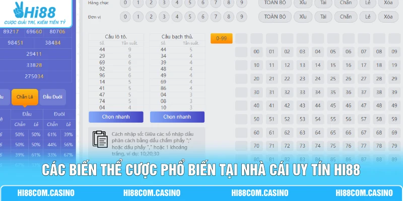 Xỉu Chủ - Cẩm Nang Đánh Đề 3 Càng Miền Nam Thắng Lớn 2 Các biến thể cược phổ biến tại nhà cái uy tín Hi88