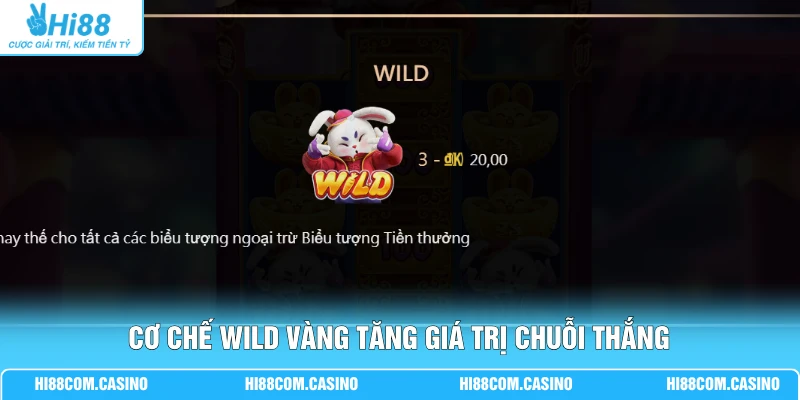 Thỏ May Mắn Nổ - Mẹo Săn Jackpot Tỷ Lệ Thắng 97% Cực Gắt 2 Cơ chế Wild vàng tăng giá trị chuỗi thắng