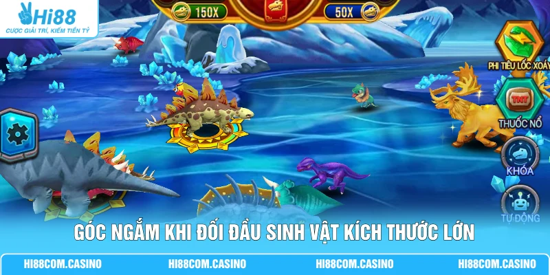 JDB Cao Thủ Săn Rồng - Săn Thưởng Đến 3.000x Qua Mỗi Vòng 3 Góc ngắm khi đối đầu sinh vật kích thước lớn