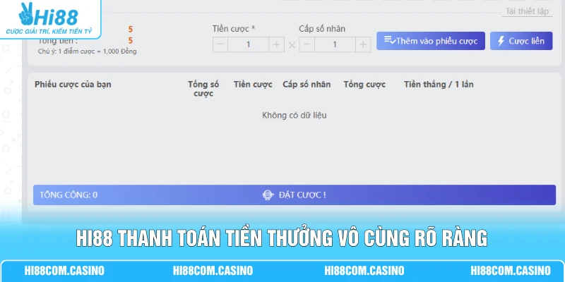 3 Càng - Nắm Vững 4 Tuyệt Chiêu Chốt Số Cực Chuẩn Tại Hi88 2 Hi88 thanh toán tiền thưởng vô cùng rõ ràng