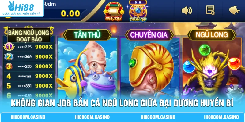 JDB Bắn Cá Ngũ Long - 1 Hành Trình Chạm Trán 5 Long Vương 1 Không gian JDB Bắn Cá Ngũ Long giữa đại dương huyền bí