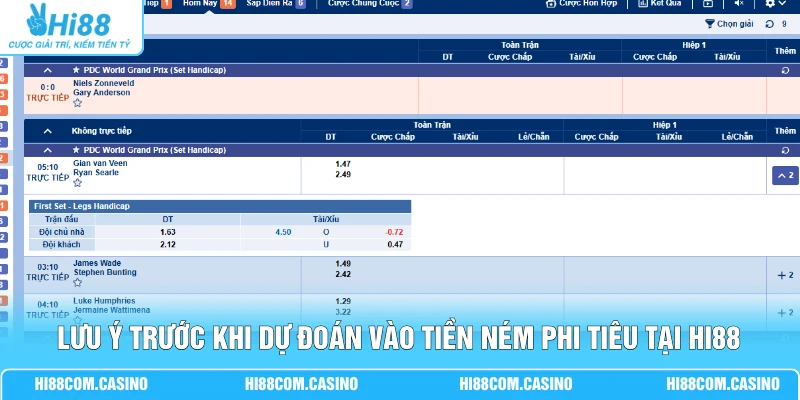 Chơi Cá Cược Ném Phi Tiêu - Rinh Tiền Triệu Về Tài Khoản 3 Lưu ý trước khi dự đoán vào tiền ném phi tiêu tại Hi88