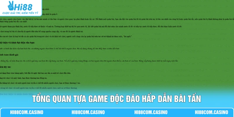 Bài Tấn - Chất Chủ, Quân Chủ Và Mức Thưởng Đến 1 Triệu 1 Tổng quan tựa game độc đáo hấp dẫn bài tấn