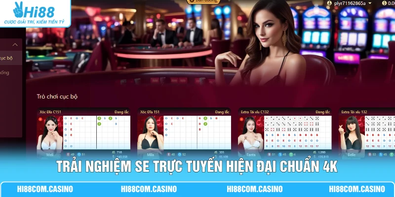SE Trực Tuyến - Sảnh Cược Casino Bạc Tỷ Siêu Lợi Nhuận 1 Trải nghiệm SE trực tuyến hiện đại chuẩn 4K